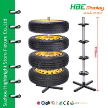 Estante de armazenamento de pneus de prateleira de exposição personalizada com 4 pneus